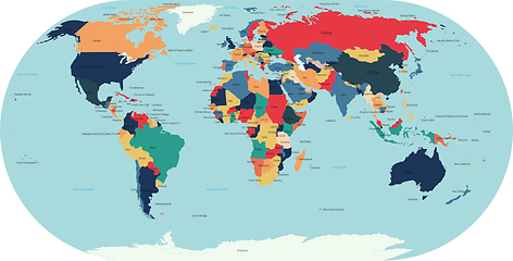 Image showing World political vector detailed map