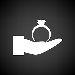 Image showing Hand Present Heart Ring Icon