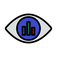 Image showing Eye With Market Chart Inside Pupil Icon