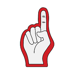 Image showing American Football Foam Finger Icon