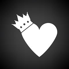 Image showing Valentine Heart Crown Icon