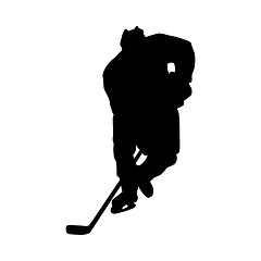 Image showing Hockey Player Silhouette