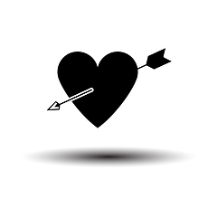 Image showing Pierced Heart By Arrow Icon