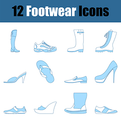 Image showing Footwear Icon Set