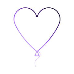 Image showing Heart Shape Balloon Icon