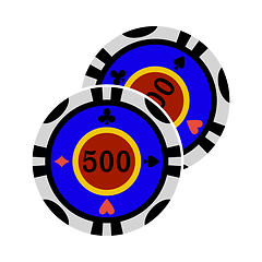 Image showing Casino Chips Icon