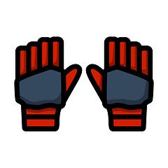 Image showing Pair Of Cricket Gloves Icon