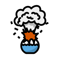 Image showing Icon Explosion Of Chemistry Flask