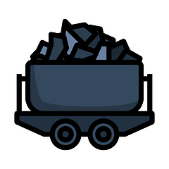 Image showing Mine Coal Trolley Icon