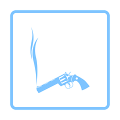 Image showing Smoking Revolver Icon