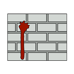 Image showing Blood On Brick Wall Icon