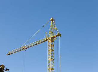 Image showing construction cranes with construction equipment