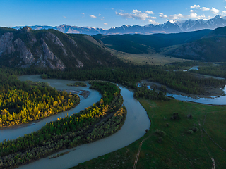 Image showing Kurai steppe and Chuya river