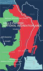 Image showing Hells Canyon editable map