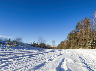 Image showing road in winter time