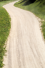 Image showing part of a sandy road in the countryside