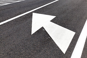 Image showing white road markings drawn