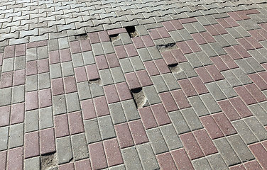 Image showing road made of modern tiles