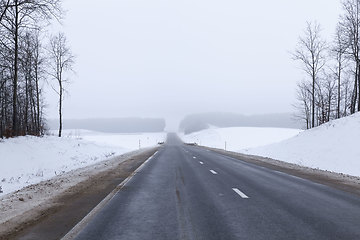 Image showing road in winter time