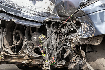 Image showing car with damage after an accident