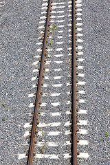 Image showing the railway goes on the ground