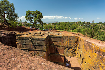 Image showing Rock-hewn Church of Saint George, Lalibela Ethiopia