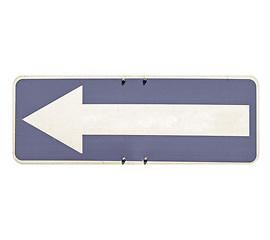 Image showing Vintage looking Direction arrow sign