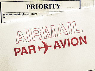 Image showing Vintage looking Airmail picture