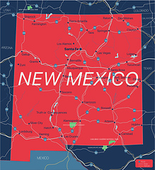 Image showing New Mexico state detailed editable map