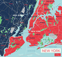 Image showing New York city detailed editable map