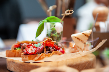 Image showing Tasty tomato Italian bruschetta