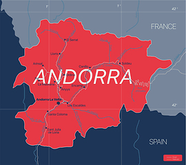 Image showing Andorra country detailed editable map