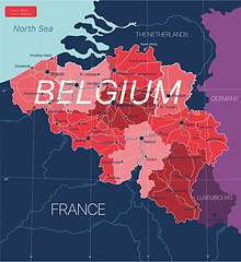 Image showing Belgium country detailed editable map