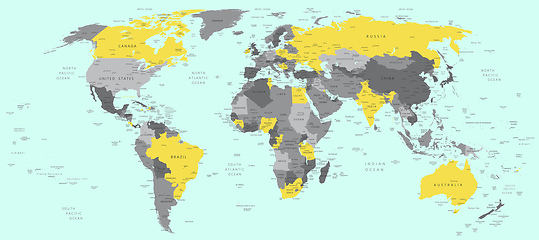 Image showing World political vector detailed map