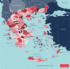 Image showing Greece country detailed editable map