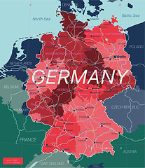 Image showing Germany country detailed editable map