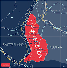 Image showing Liechtenstein country detailed editable map