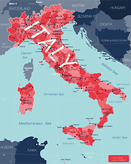 Image showing Italy country detailed editable map
