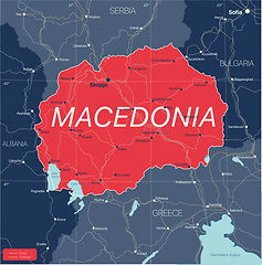 Image showing Macedonia country detailed editable map