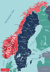 Image showing Norway country detailed editable map