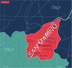 Image showing San Marino country detailed editable map