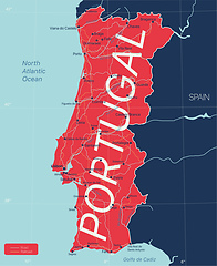 Image showing Portugal country detailed editable map