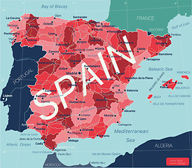 Image showing Spain country detailed editable map