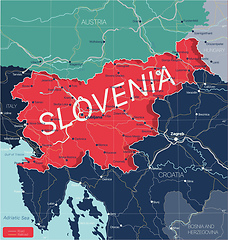Image showing Slovenia country detailed editable map