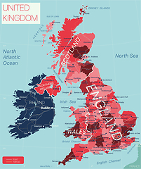 Image showing United Kingdom country detailed editable map