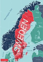 Image showing Sweden country detailed editable map