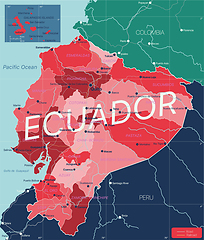 Image showing Ecuador country detailed editable map