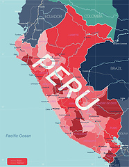 Image showing Peru country detailed editable map