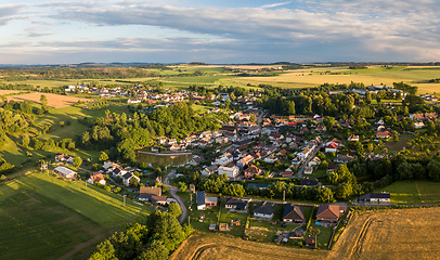 Image showing Panorama of central European village Puklice