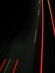 Image showing Lights of evening traffic